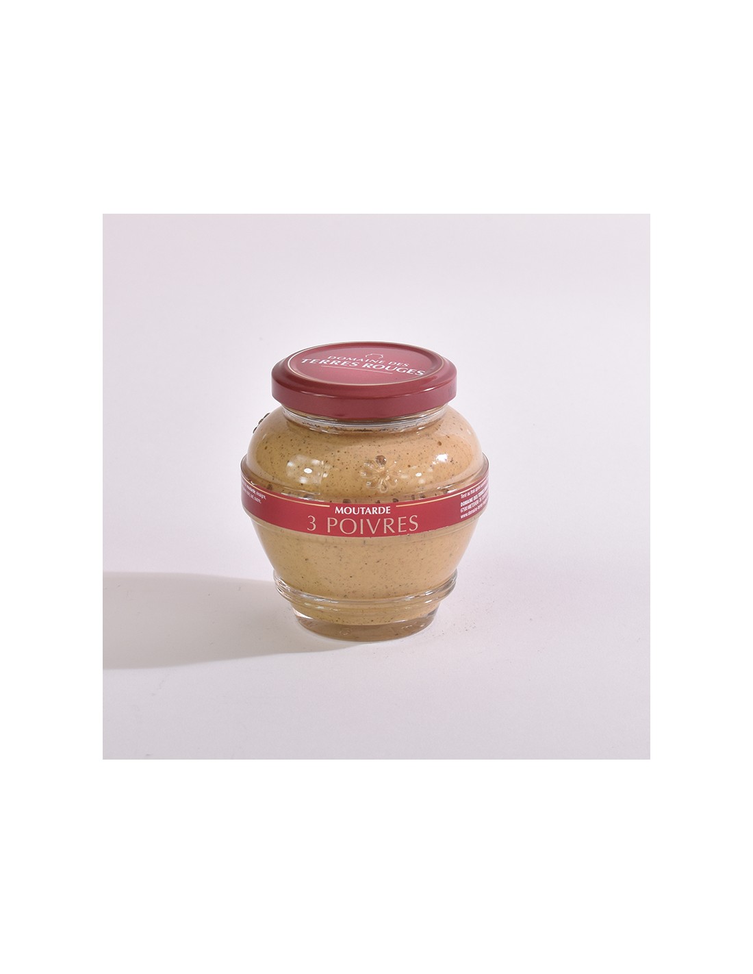Moutarde 3 poivres 200g Terre rouge