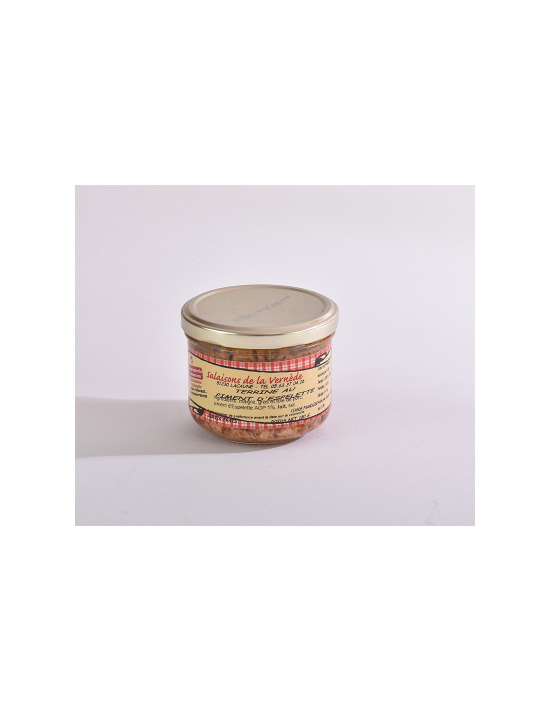Terrine au piment d'espelette 180g Salaisons